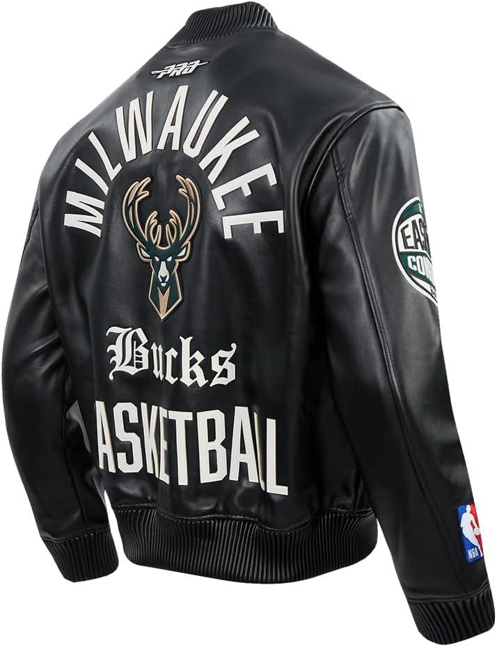 imagePro Standard NBA mens Mens Nba Modern Originals Leather JacketJet Black