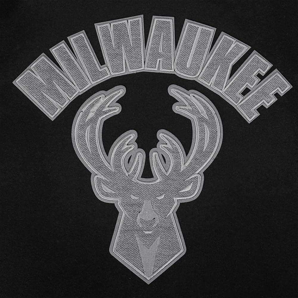 imagePro Standard NBA mens Mens Nba Reverse French Terry Wool Varsity JacketBlackGrayEggshell