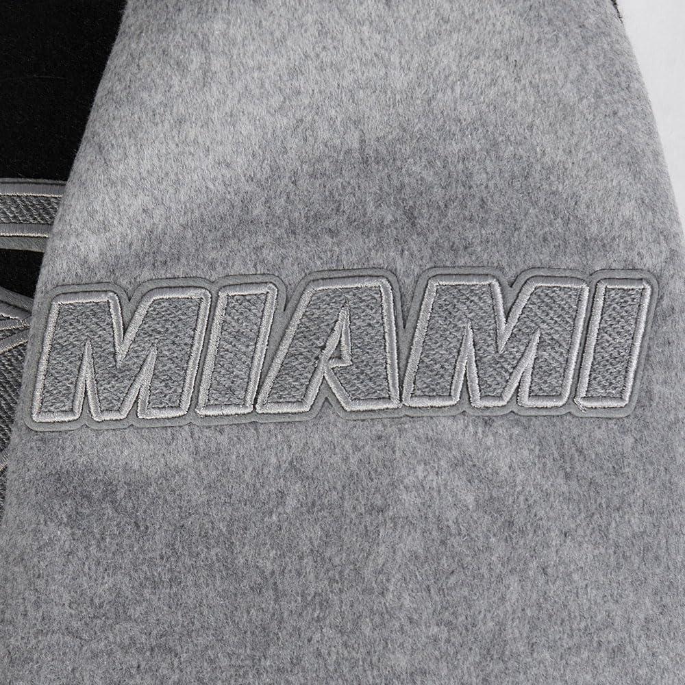 imagePro Standard NBA mens Mens Nba Reverse French Terry Wool Varsity JacketBlackGrayEggshell