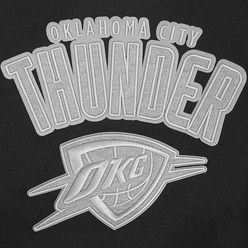 imagePro Standard NBA mens Mens Nba Reverse French Terry Wool Varsity JacketBlackGrayEggshell