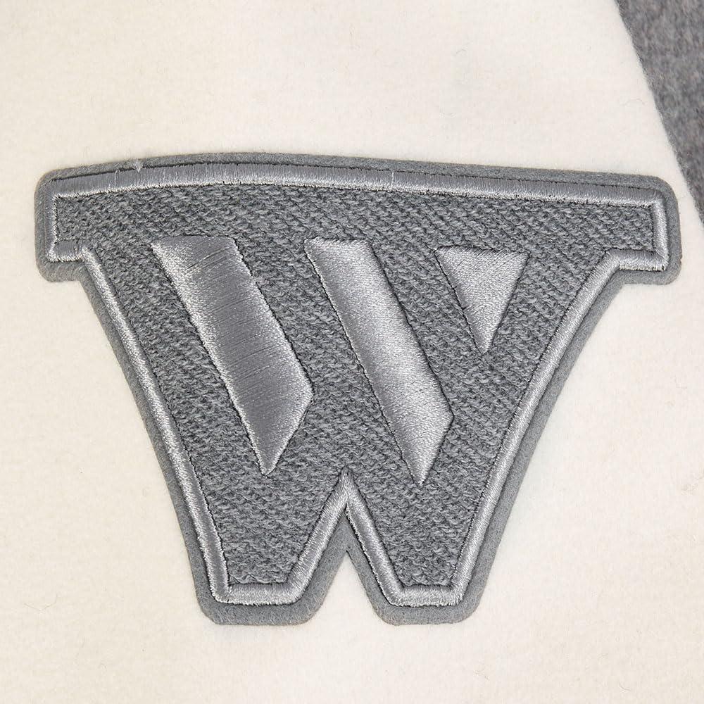 imagePro Standard NBA mens Mens Nba Reverse French Terry Wool Varsity JacketBlackGrayEggshell