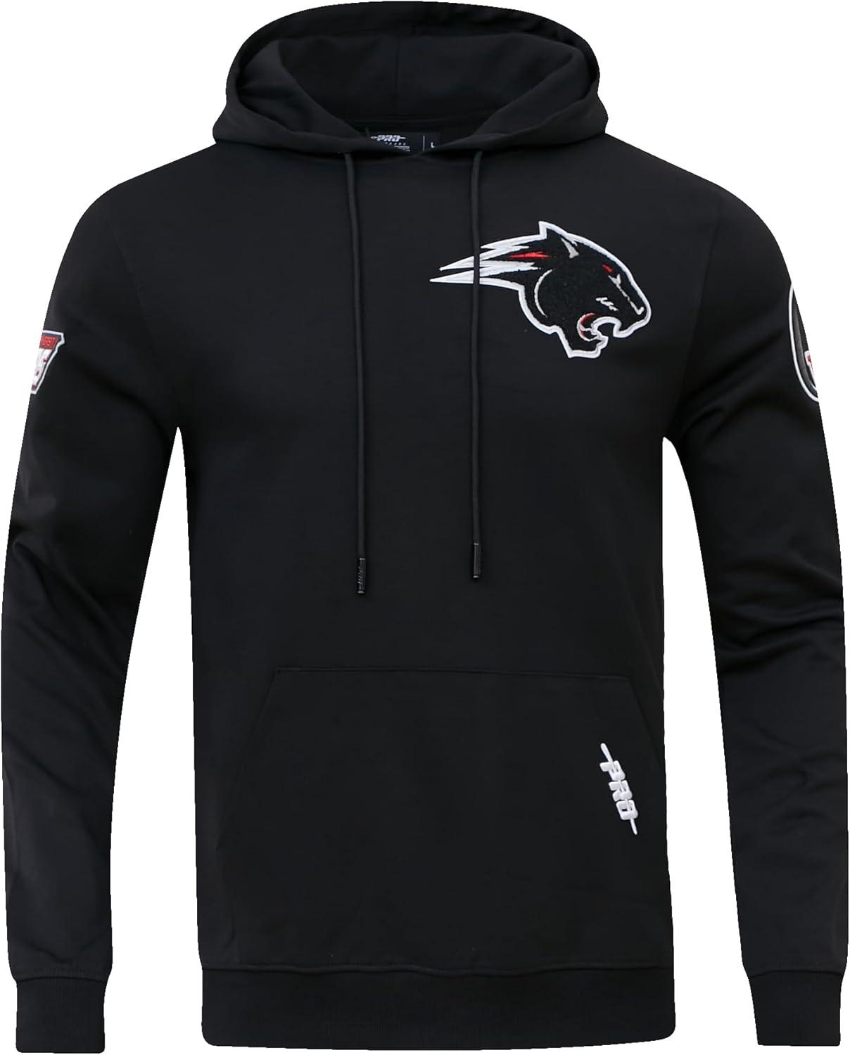 imagePro Standard NCAA mens Mens College Classic Chenille Cotton Double Knit Pull Over HoodieBlack