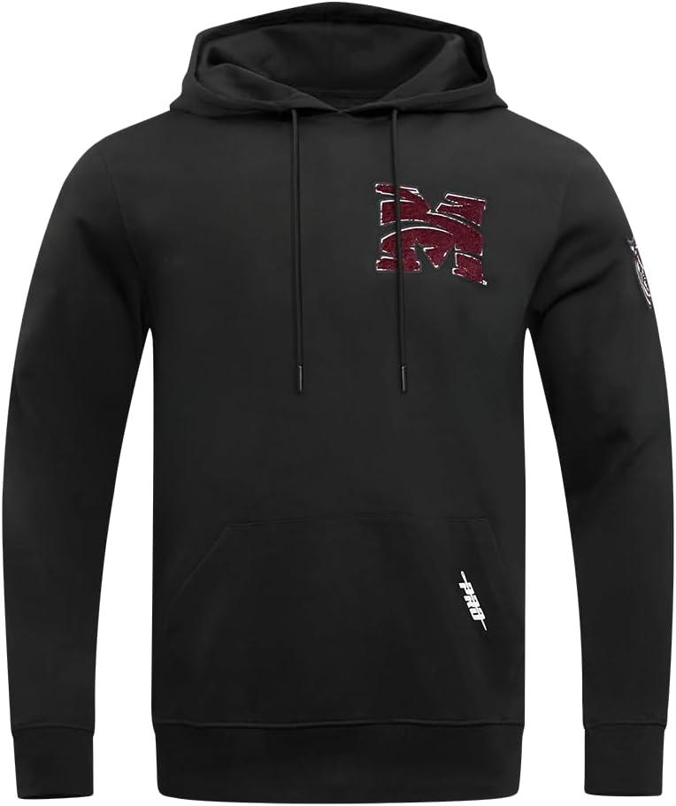imagePro Standard NCAA mens Mens College Classic Chenille Cotton Double Knit Pull Over HoodieBlack