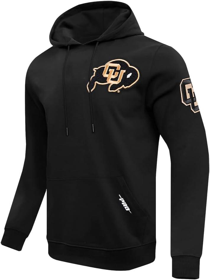imagePro Standard NCAA mens Mens College Classic Chenille Cotton Double Knit Pull Over HoodieBlack