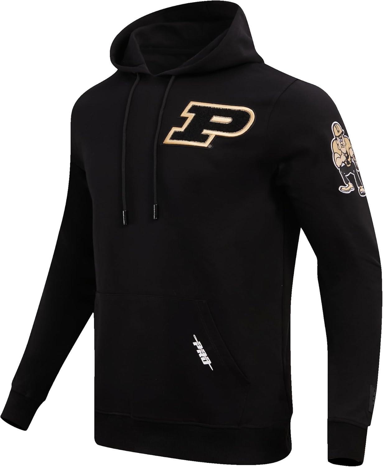 imagePro Standard NCAA mens Mens College Classic Chenille Cotton Double Knit Pull Over HoodieBlack