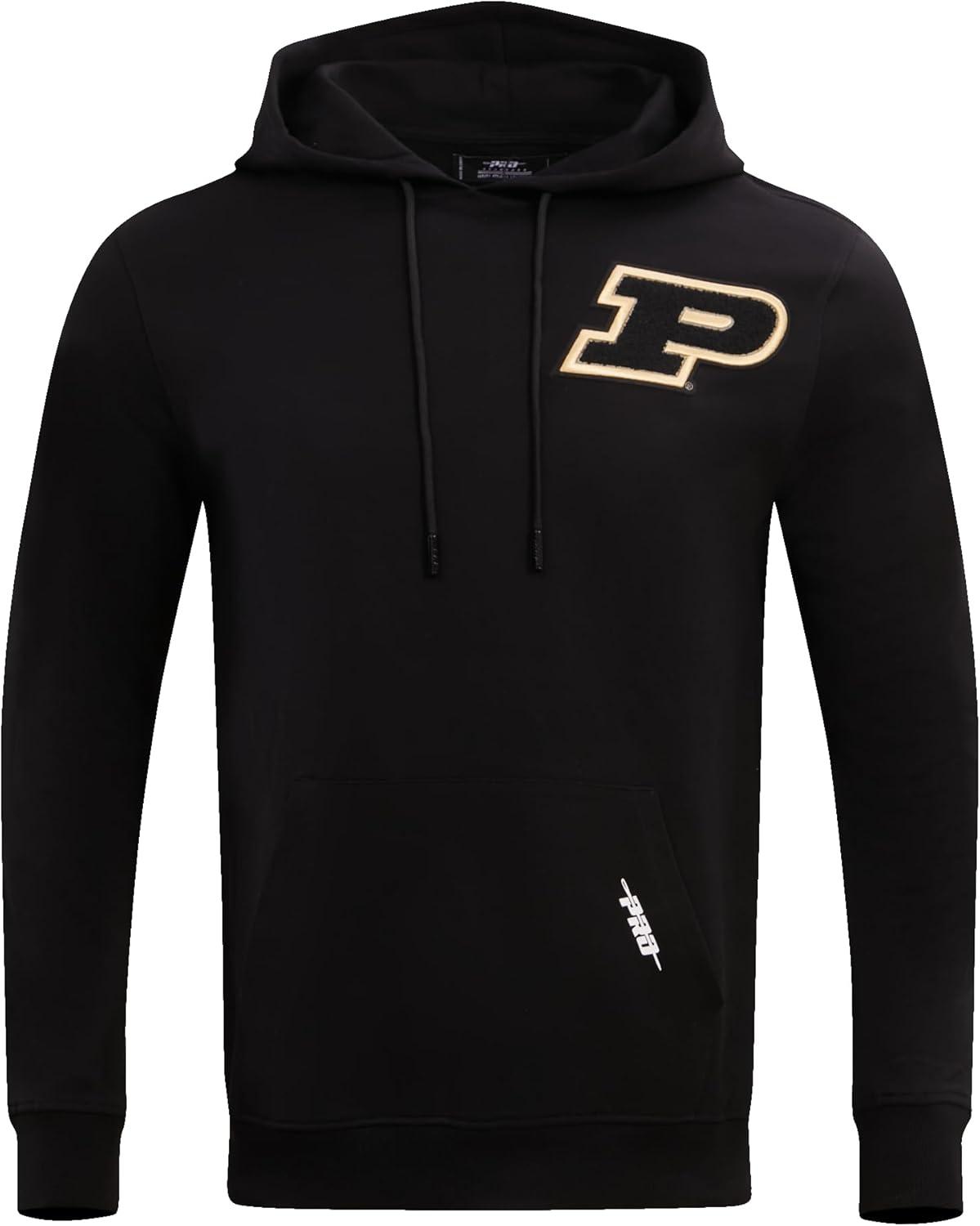 imagePro Standard NCAA mens Mens College Classic Chenille Cotton Double Knit Pull Over HoodieBlack