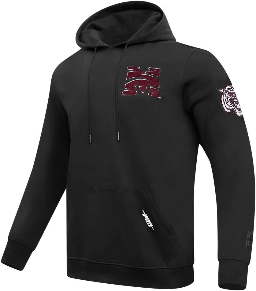 imagePro Standard NCAA mens Mens College Classic Chenille Cotton Double Knit Pull Over HoodieBlack