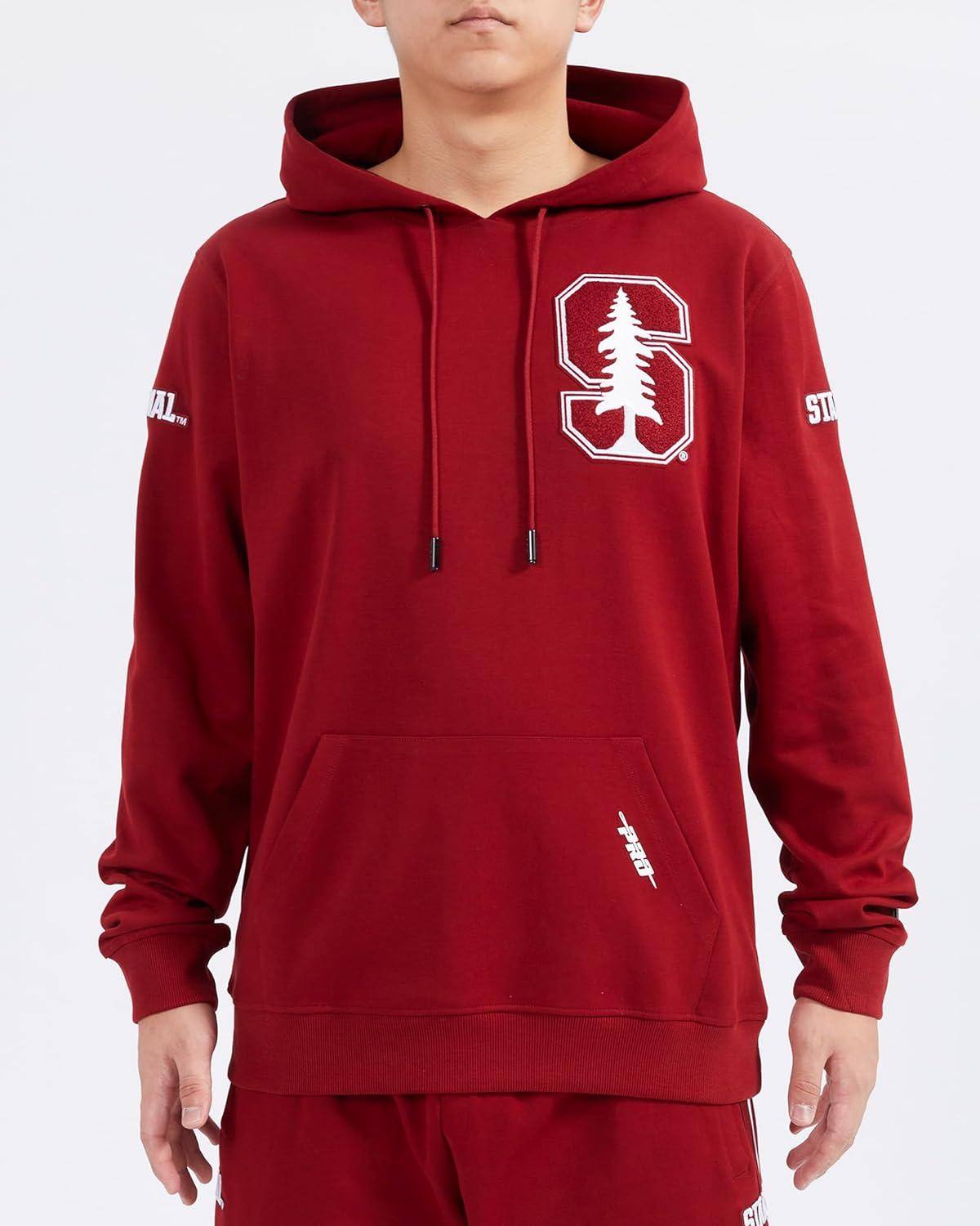 imagePro Standard NCAA mens Mens College Classic Chenille Cotton Double Knit Pull Over HoodieCardinal Red