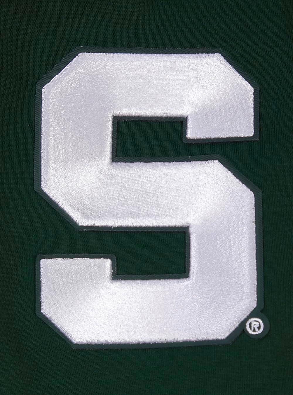 imagePro Standard NCAA mens Mens College Classic Chenille Cotton Double Knit Pull Over HoodieForest Green