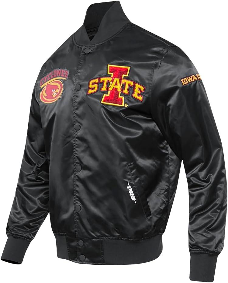 imagePro Standard NCAA mens Mens College Classic Chenille Satin JacketBlack