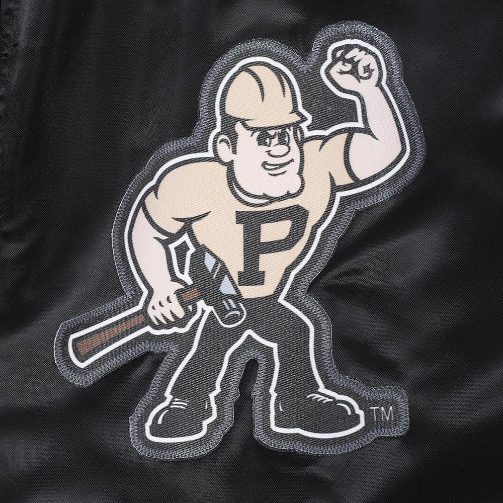 imagePro Standard NCAA mens Mens College Classic Chenille Satin JacketBlack