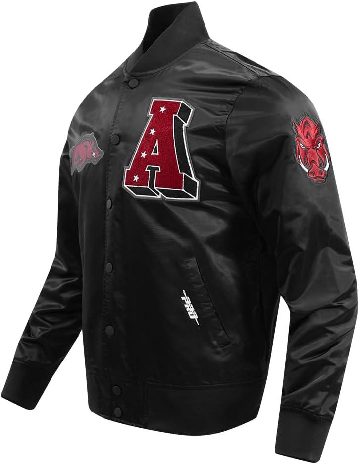 imagePro Standard NCAA mens Mens College Classic Chenille Satin JacketBlack