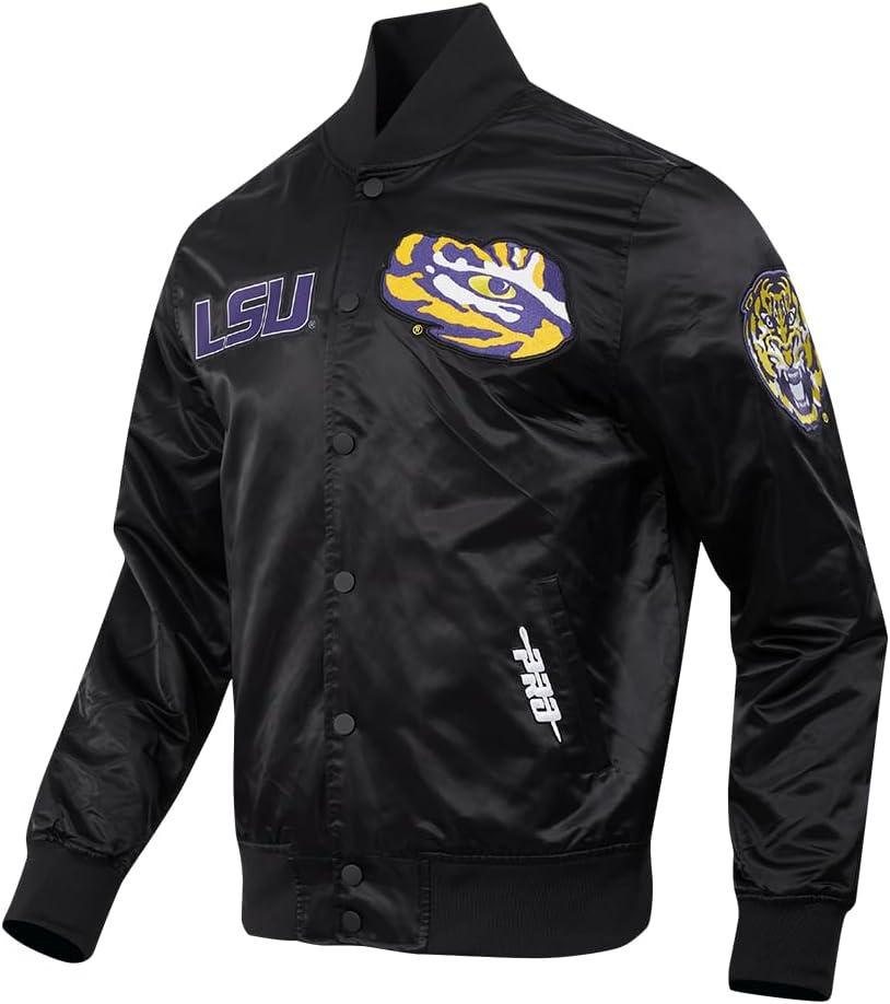imagePro Standard NCAA mens Mens College Classic Chenille Satin JacketBlack