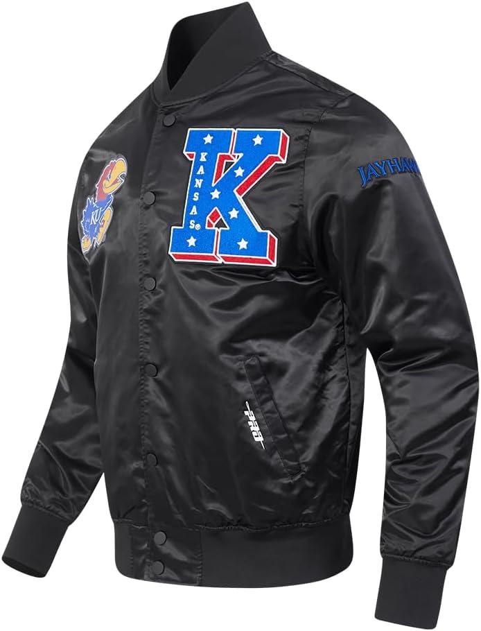 imagePro Standard NCAA mens Mens College Classic Chenille Satin JacketBlack