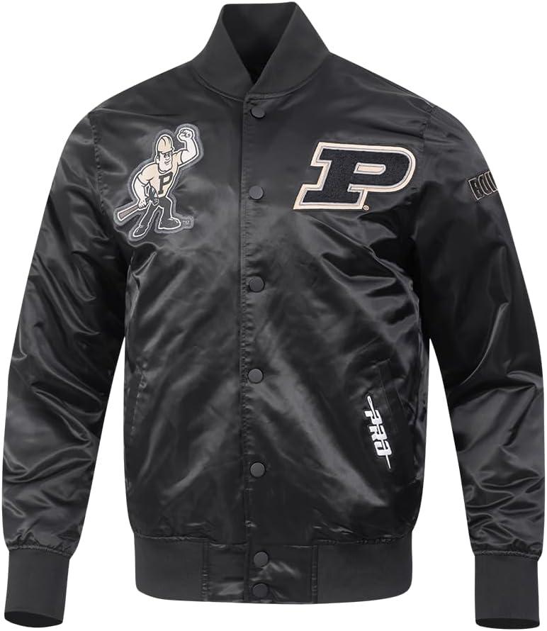 imagePro Standard NCAA mens Mens College Classic Chenille Satin JacketBlack