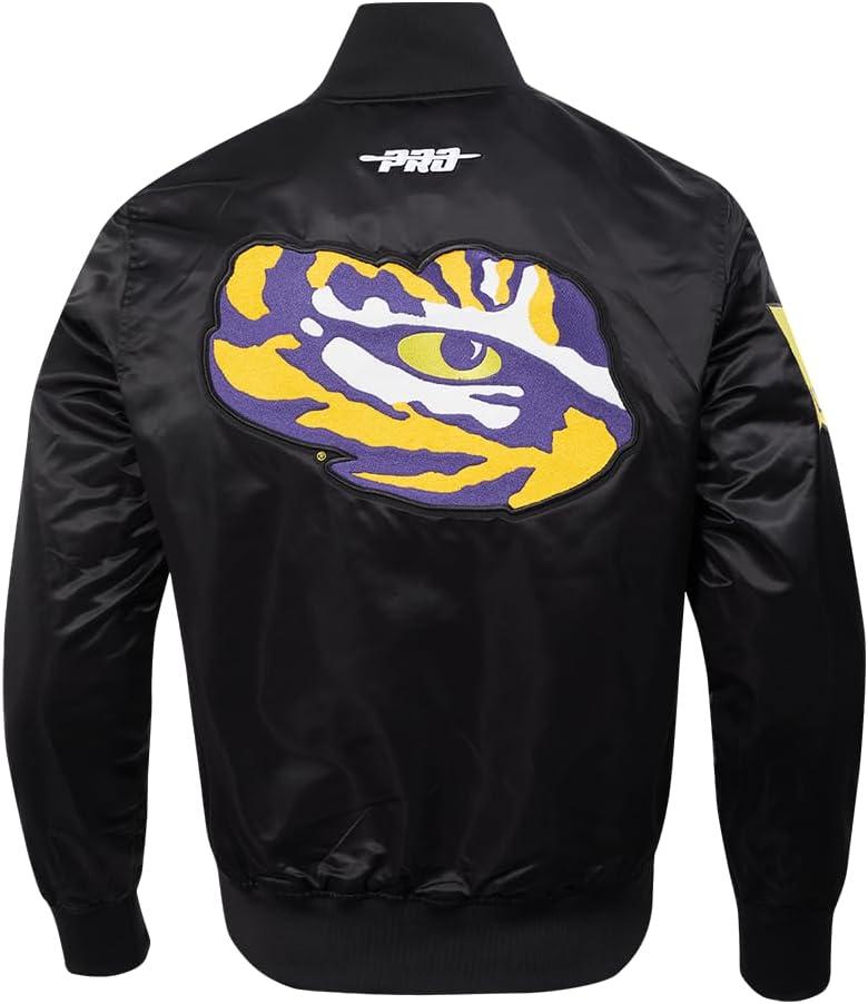 imagePro Standard NCAA mens Mens College Classic Chenille Satin JacketBlack