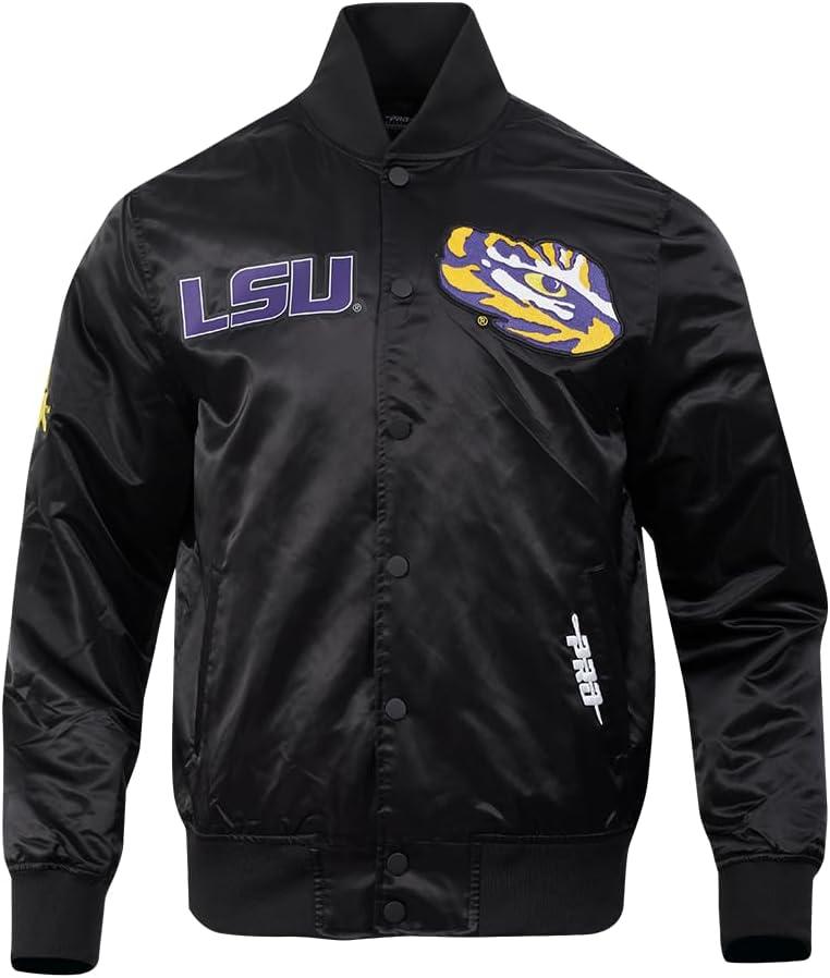 imagePro Standard NCAA mens Mens College Classic Chenille Satin JacketBlack