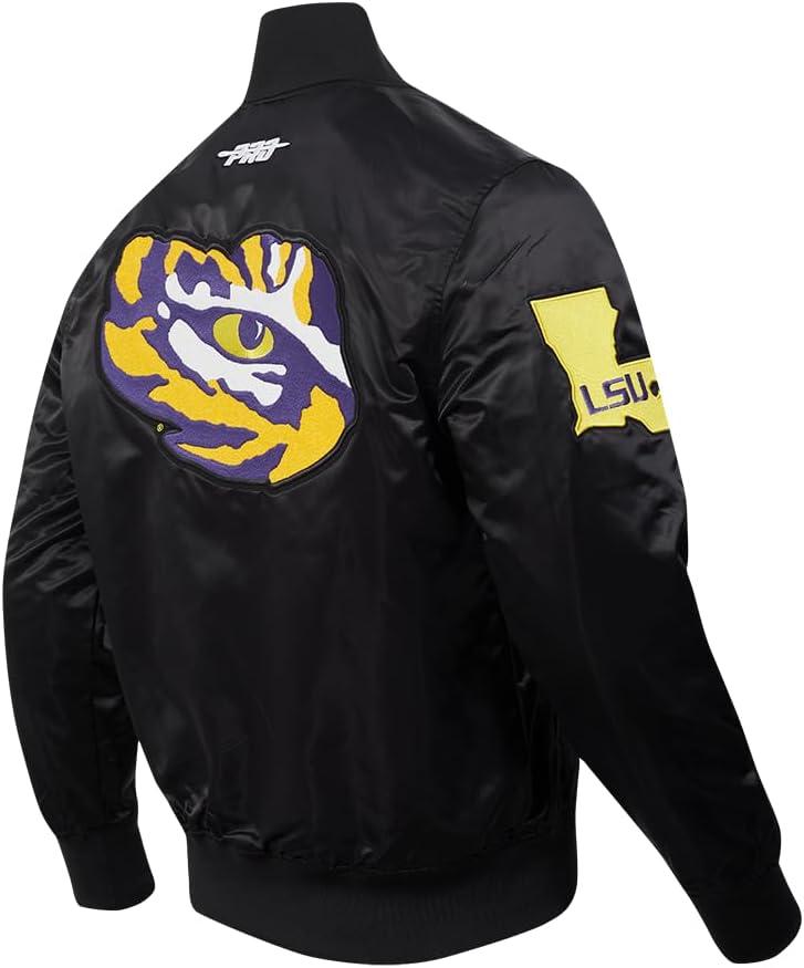 imagePro Standard NCAA mens Mens College Classic Chenille Satin JacketBlack