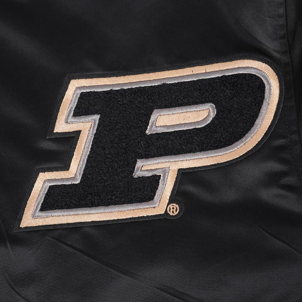 imagePro Standard NCAA mens Mens College Classic Chenille Satin JacketBlack