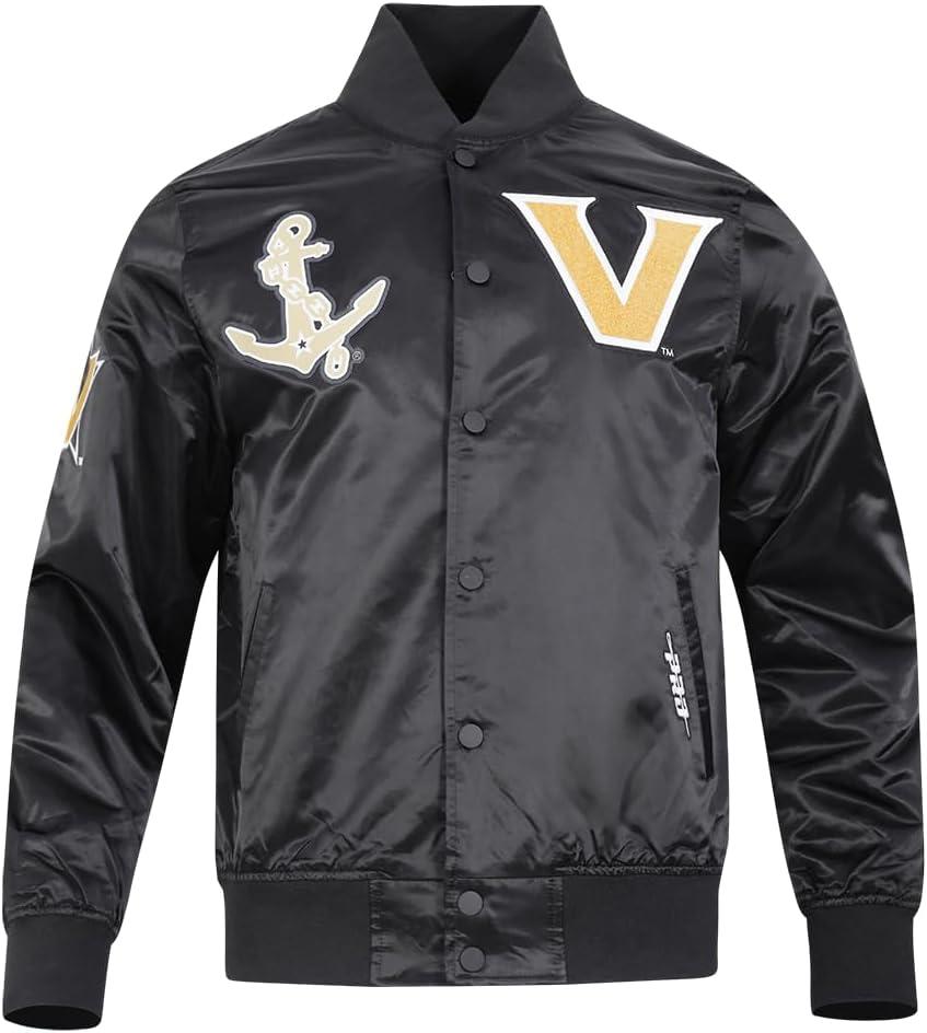 imagePro Standard NCAA mens Mens College Classic Chenille Satin JacketBlack