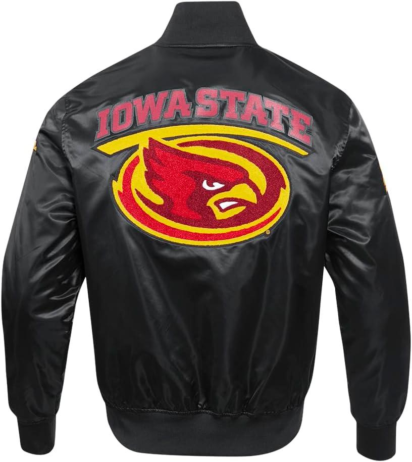 imagePro Standard NCAA mens Mens College Classic Chenille Satin JacketBlack