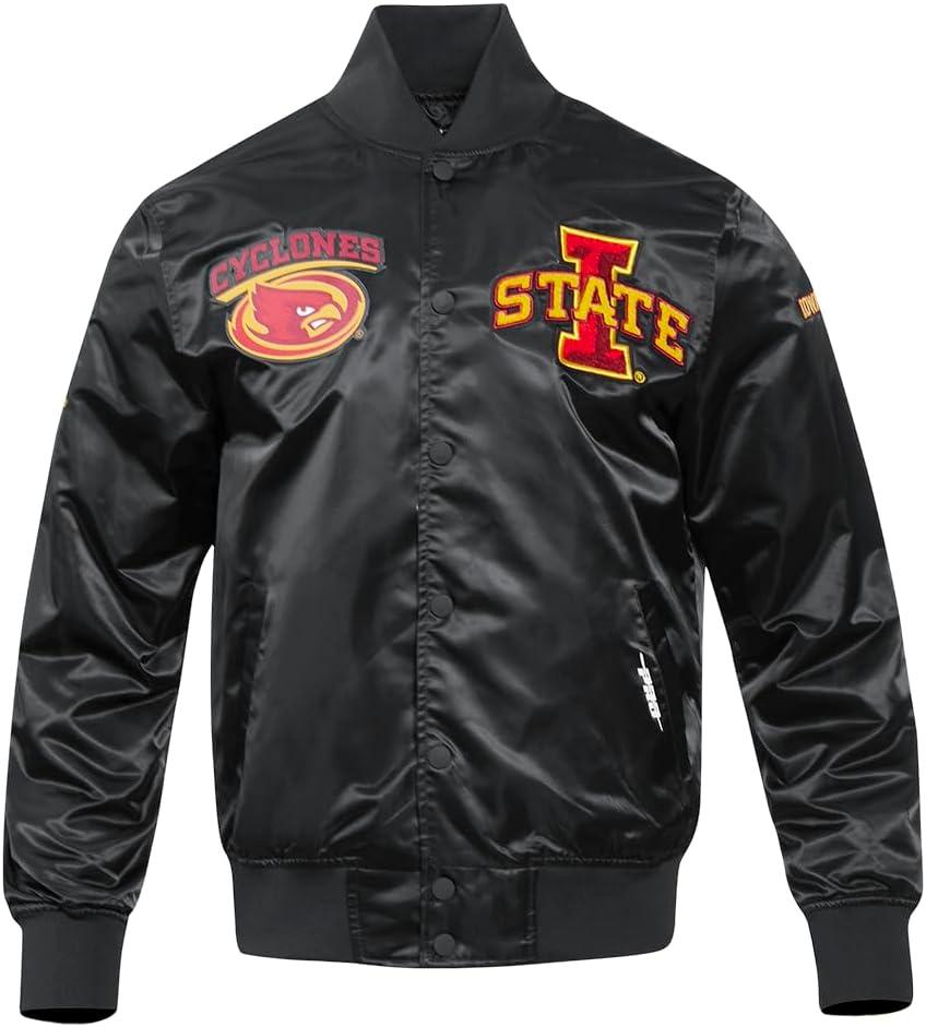 imagePro Standard NCAA mens Mens College Classic Chenille Satin JacketBlack