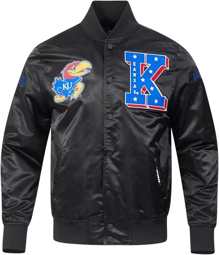 imagePro Standard NCAA mens Mens College Classic Chenille Satin JacketBlack