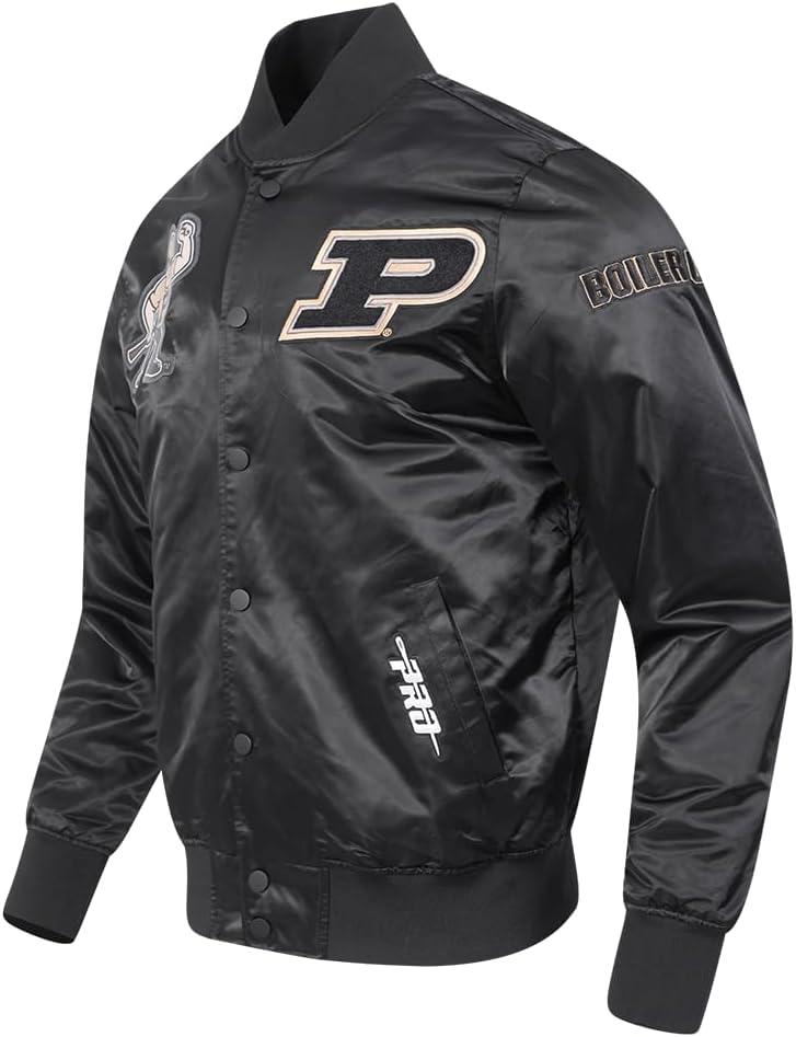 imagePro Standard NCAA mens Mens College Classic Chenille Satin JacketBlack