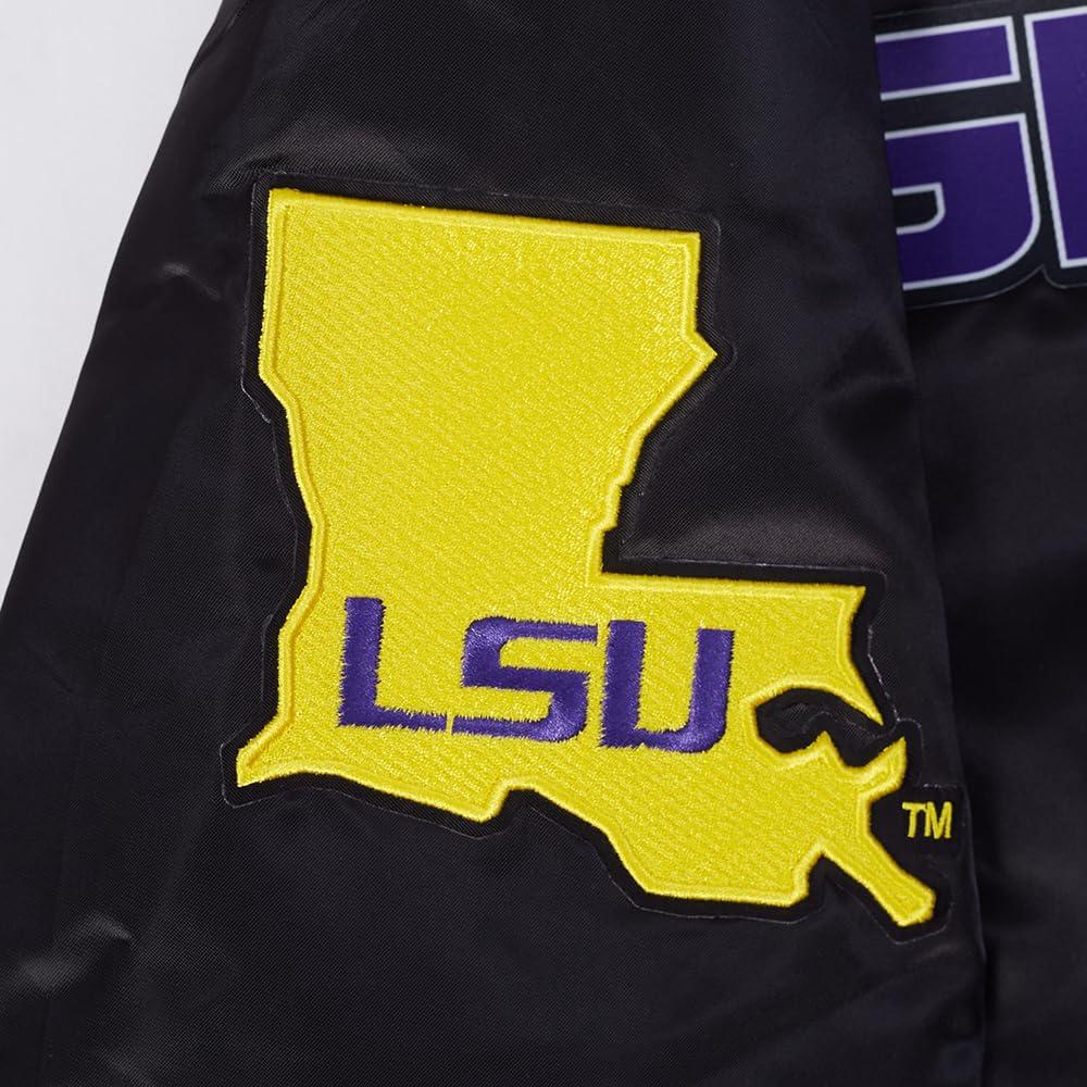 imagePro Standard NCAA mens Mens College Classic Chenille Satin JacketBlack