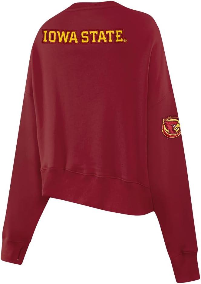 imagePro Standard NCAA womens Womens College Classic Essentials Brushed Back French Terry Crewneck SweatshirtCardinal Red