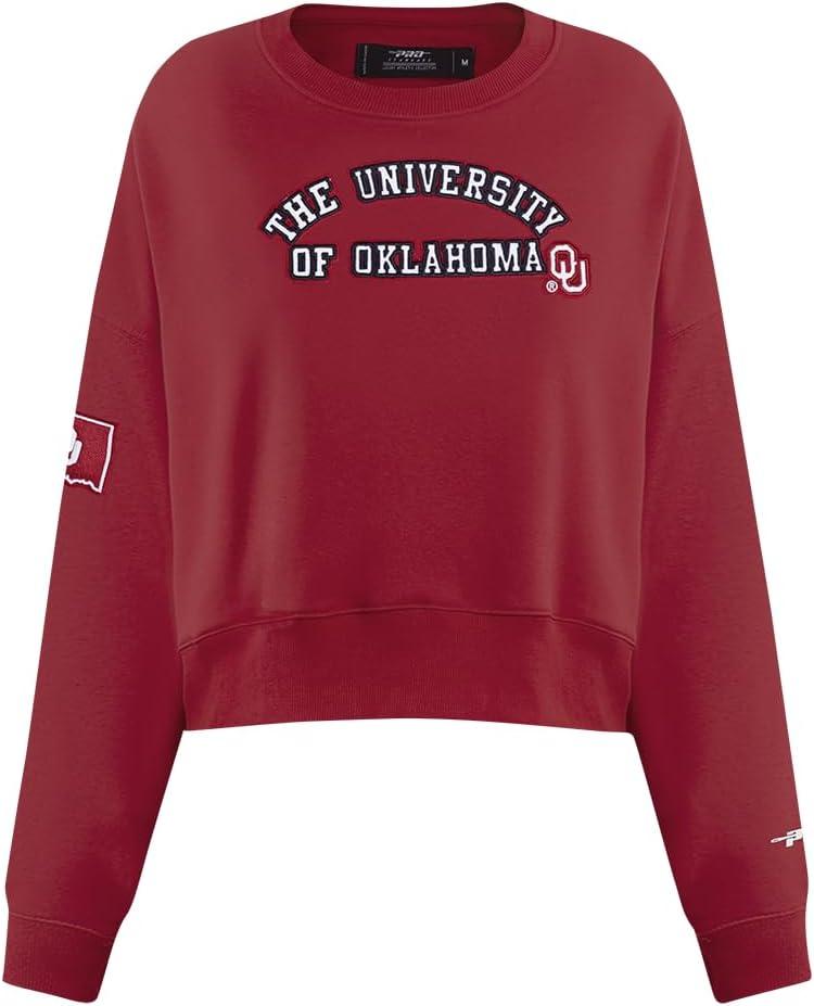 imagePro Standard NCAA womens Womens College Classic Essentials Brushed Back French Terry Crewneck SweatshirtCardinal Red