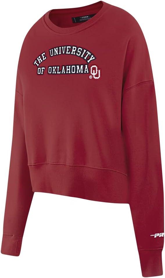 imagePro Standard NCAA womens Womens College Classic Essentials Brushed Back French Terry Crewneck SweatshirtCardinal Red