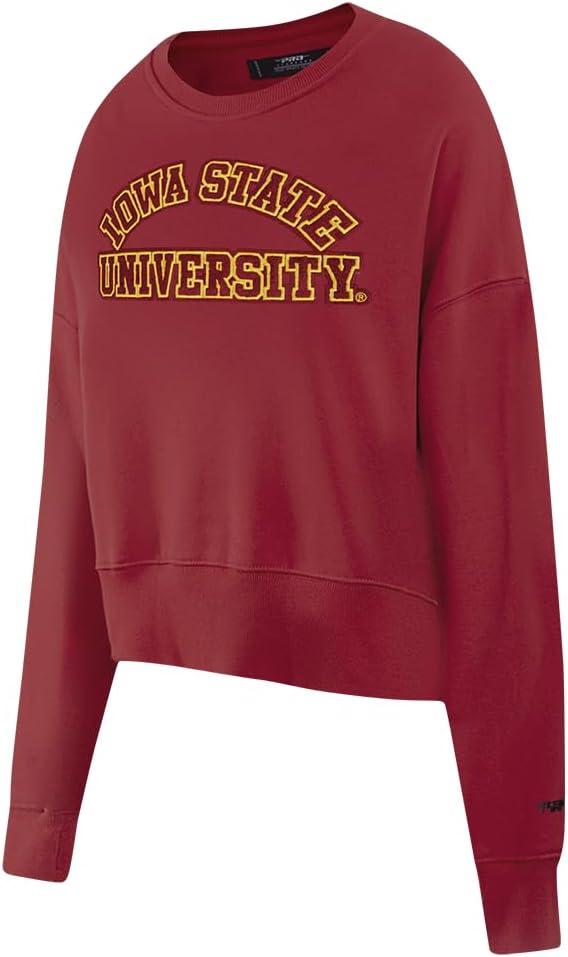 imagePro Standard NCAA womens Womens College Classic Essentials Brushed Back French Terry Crewneck SweatshirtCardinal Red