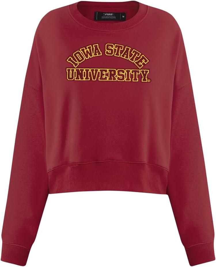 imagePro Standard NCAA womens Womens College Classic Essentials Brushed Back French Terry Crewneck SweatshirtCardinal Red