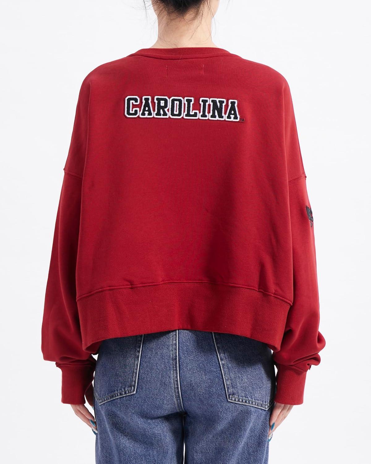 imagePro Standard NCAA womens Womens College Classic Essentials Brushed Back French Terry Crewneck SweatshirtCardinal Red