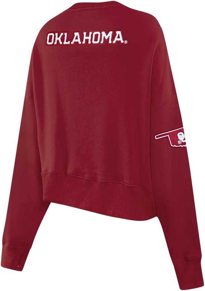 imagePro Standard NCAA womens Womens College Classic Essentials Brushed Back French Terry Crewneck SweatshirtCardinal Red