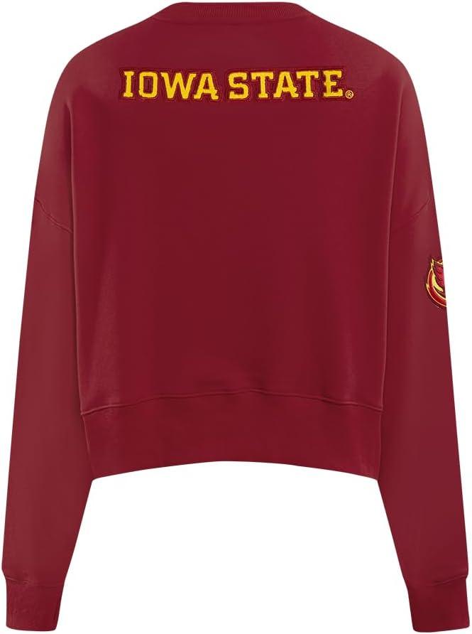 imagePro Standard NCAA womens Womens College Classic Essentials Brushed Back French Terry Crewneck SweatshirtCardinal Red