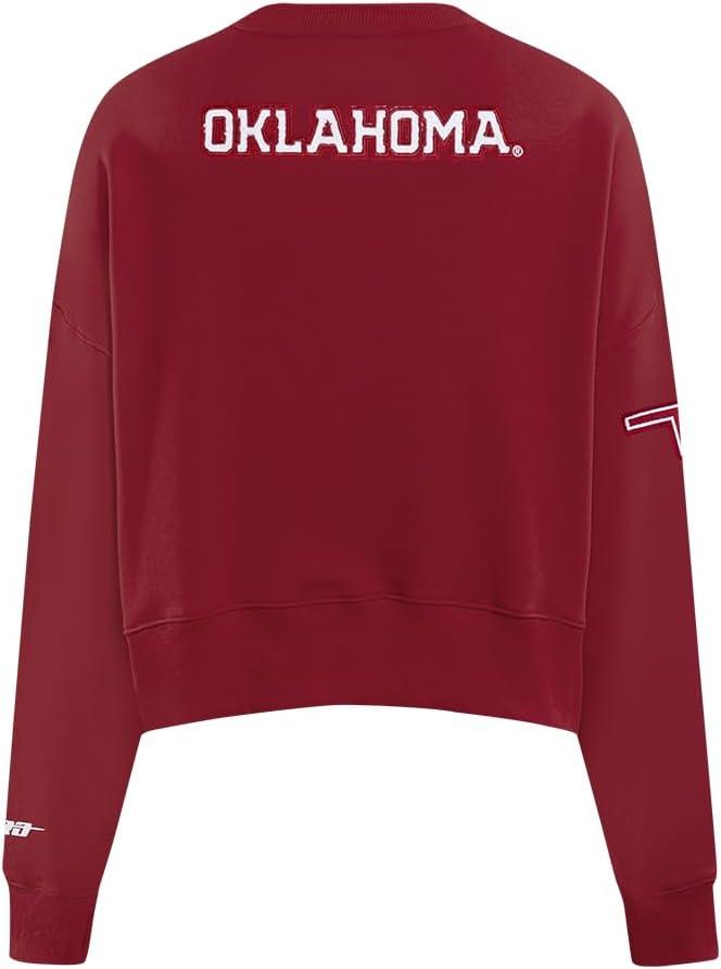 imagePro Standard NCAA womens Womens College Classic Essentials Brushed Back French Terry Crewneck SweatshirtCardinal Red