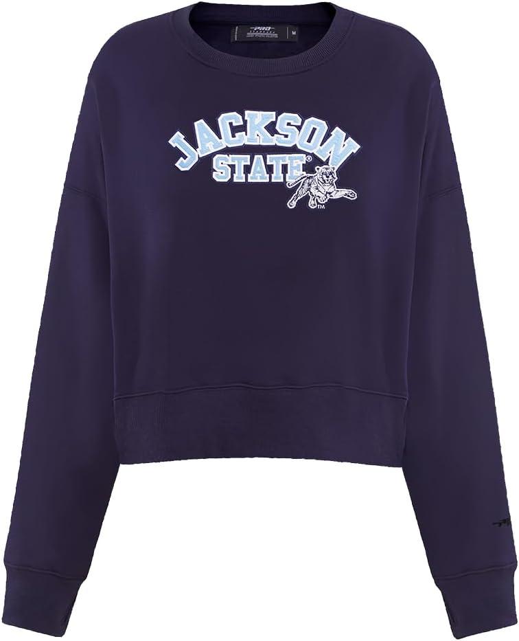 imagePro Standard NCAA womens Womens College Classic Essentials Brushed Back French Terry Crewneck SweatshirtMidnight Navy