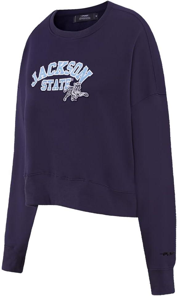 imagePro Standard NCAA womens Womens College Classic Essentials Brushed Back French Terry Crewneck SweatshirtMidnight Navy