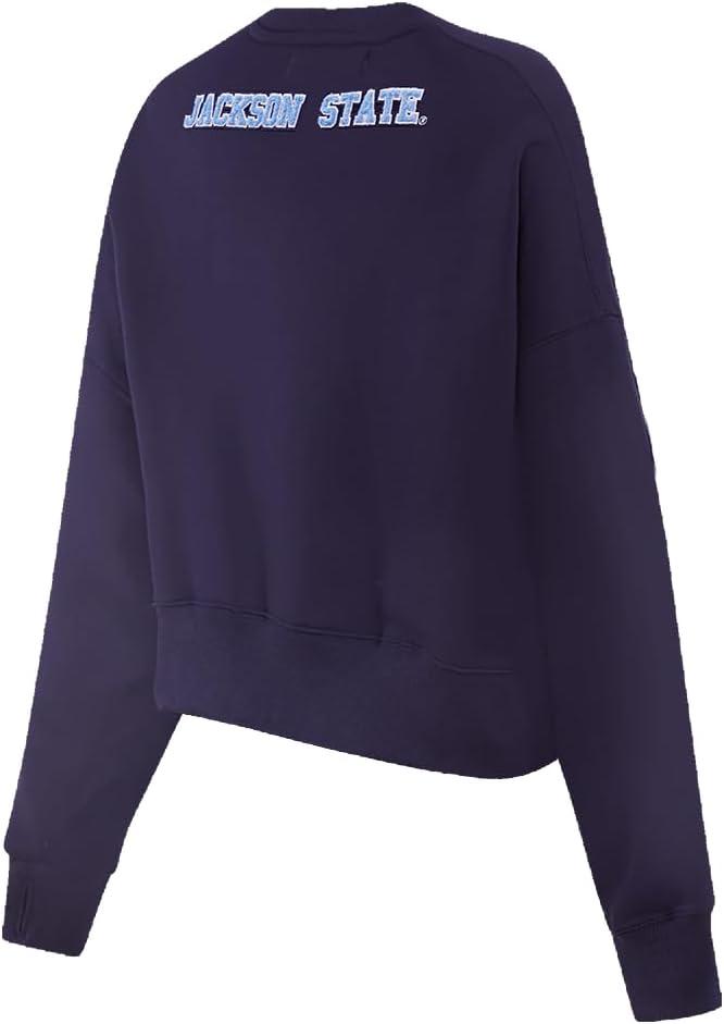 imagePro Standard NCAA womens Womens College Classic Essentials Brushed Back French Terry Crewneck SweatshirtMidnight Navy