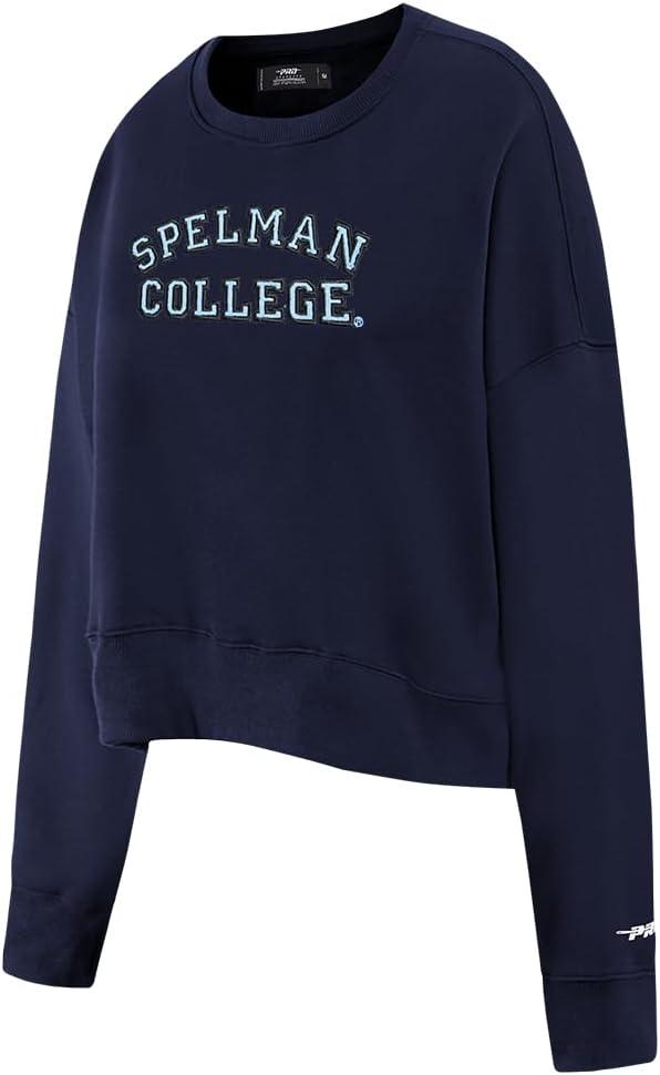 imagePro Standard NCAA womens Womens College Classic Essentials Brushed Back French Terry Crewneck SweatshirtMidnight Navy