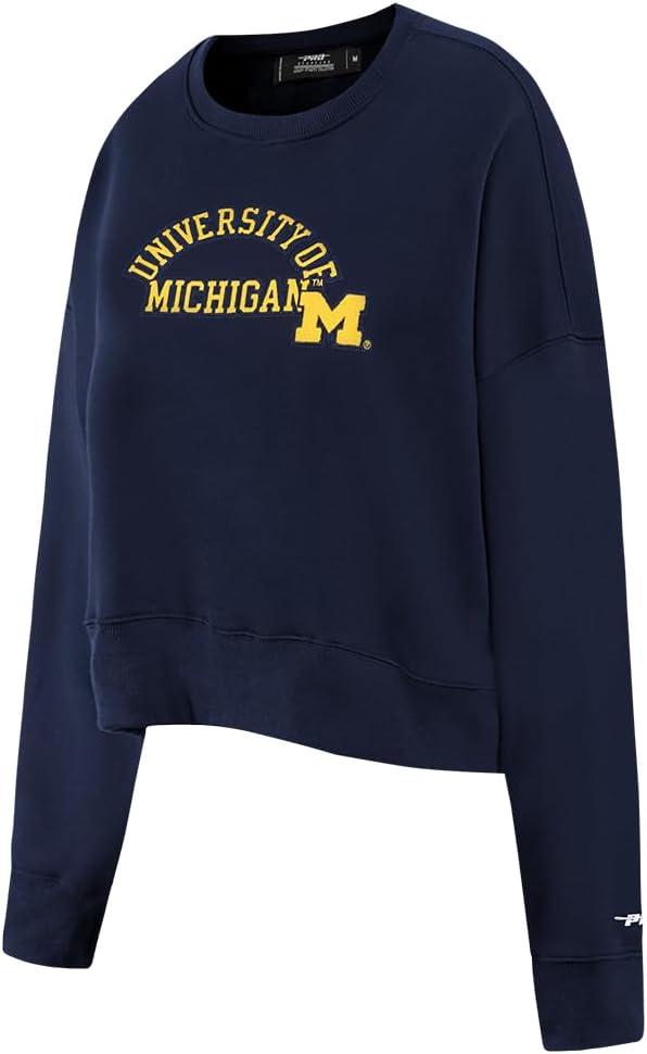 imagePro Standard NCAA womens Womens College Classic Essentials Brushed Back French Terry Crewneck SweatshirtMidnight Navy