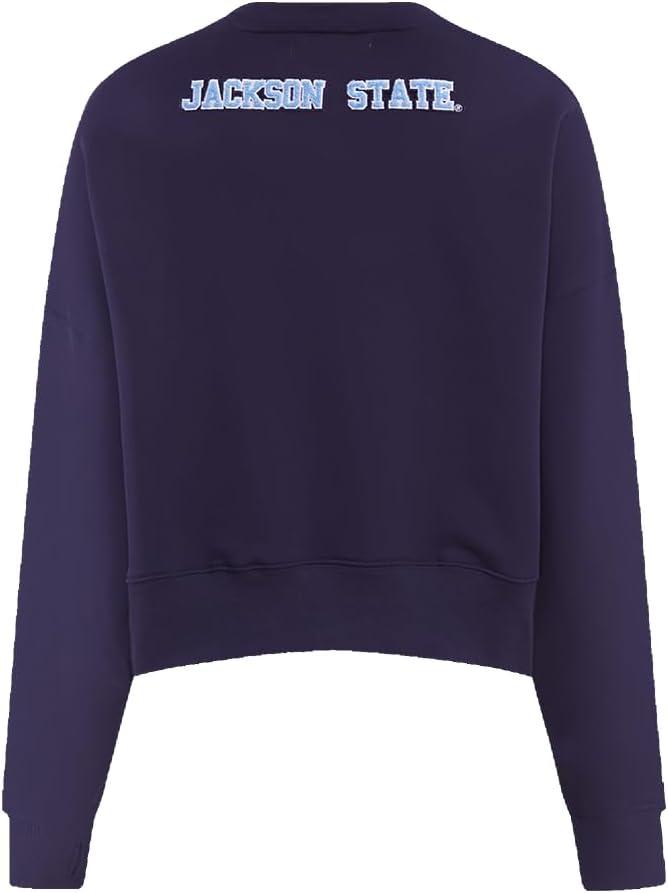 imagePro Standard NCAA womens Womens College Classic Essentials Brushed Back French Terry Crewneck SweatshirtMidnight Navy