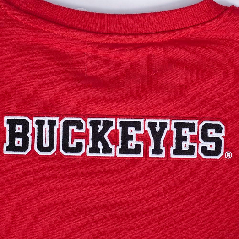 imagePro Standard NCAA womens Womens College Classic Essentials Brushed Back French Terry Crewneck SweatshirtRed