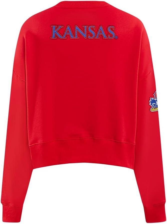 imagePro Standard NCAA womens Womens College Classic Essentials Brushed Back French Terry Crewneck SweatshirtRed