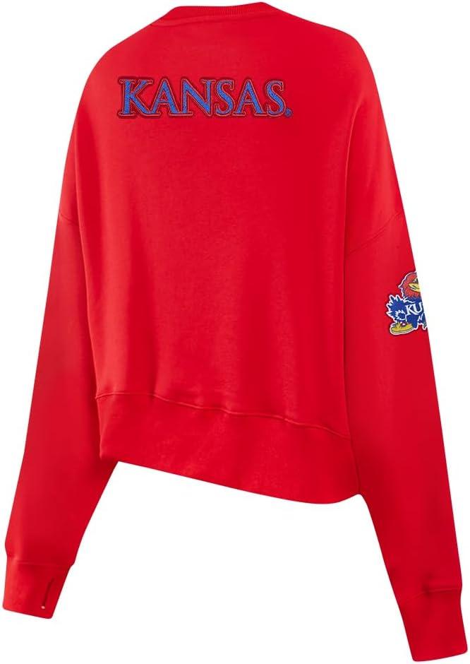 imagePro Standard NCAA womens Womens College Classic Essentials Brushed Back French Terry Crewneck SweatshirtRed