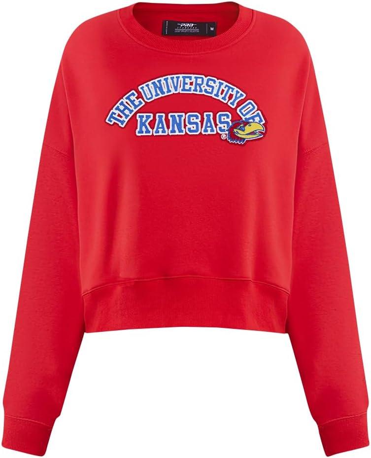 imagePro Standard NCAA womens Womens College Classic Essentials Brushed Back French Terry Crewneck SweatshirtRed