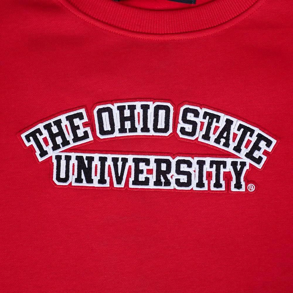 imagePro Standard NCAA womens Womens College Classic Essentials Brushed Back French Terry Crewneck SweatshirtRed
