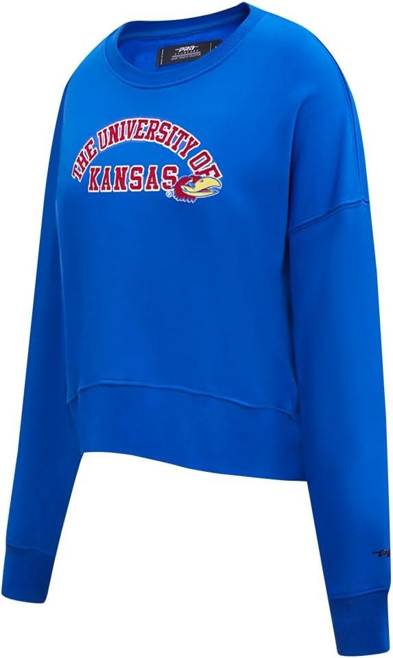imagePro Standard NCAA womens Womens College Classic Essentials Brushed Back French Terry Crewneck SweatshirtRoyal Blue